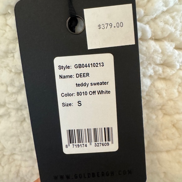 NWT Goldbergh Deer Sherpa Sweater - Picture 4 of 4